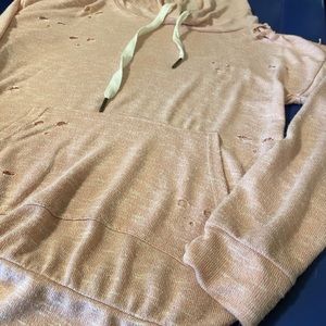 lightweight, distressed hoodie - Medium